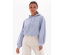 Msch Copenhagen Damen Pullover & Cardigans Manila Hood Sweatshirt - Hellblau