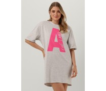 Alix The Label Damen Kleider Ladies Knitted T-shirt Dress With Artwork - Hellgrau