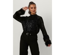 Y.a.s. Damen Blusen Yasflow Sequin Ls Top - Schwarz