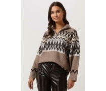 Object Damen Pullover & Cardigans Sala L/s Knit Pullover - Beige