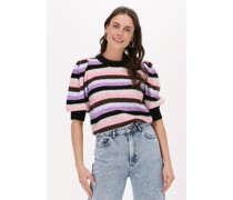 Gestuz Damen Pullover & Cardigans Alphagz Ss Multi Striped Pullover - Merhfarbig/Bunt