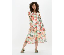 Na-kd Damen Kleider Button Front Slit Dress - Nicht-gerade Weiss
