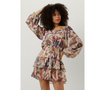 Access Damen Kleider Mini Paisley Dress With Ruffles - Merhfarbig/Bunt
