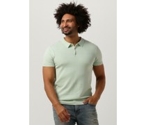 Purewhite Herren Polos & T-Shirts Knitted Polo With Triangle Print At Chest - Minze