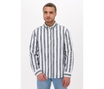 Anerkjendt Herren Hemden Akkonrad Striped Shirt - Blau/weiß Gestreift
