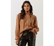 Antik Batik Damen Blusen Eddy Blouse - Camel