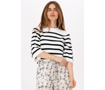 Neo Noir Damen Pullover & Cardigans Minka Stripe Knit Blouse - Weiß