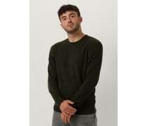 Calvin Klein Herren Pullover Superior Wool Crew Neck Sweater - Olive