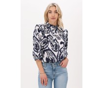 Dea Kudibal Damen Blusen Line Ns (co) Blouse With Ruffles - Schwarz