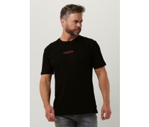 Purewhite Herren Polos & T-Shirts T-shirt With Small Print On Chest - Schwarz