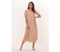 Object Damen Kleider Elin S/s Wrap Dress - Merhfarbig/Bunt