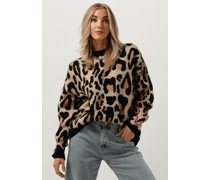 Alix The Label Damen Pullover Ladies Knitted Jaguar Pullover - Braun