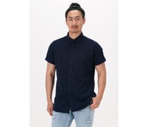 Dstrezzed Herren Hemden Shirt Button Down S/s Melange Pique - Blau