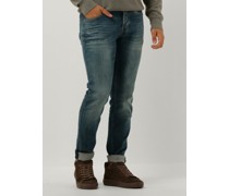 Cast Iron Herren Jeans Riser Slim Ocean Green Cast - Blau