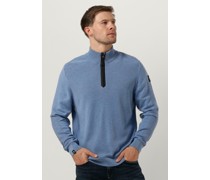 Vanguard Herren Pullover Halp Zip Collar Cotton Structure - Hellblau