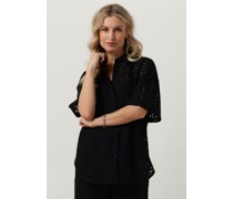 Selected Femme Damen Blusen Slfkarola 2/4 Oversize Lace Shirt - Schwarz