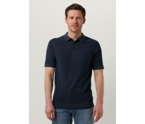 Cast Iron Herren Polos & T-Shirts Short Sleeve Polo Cotton Modal - Dunkelblau