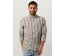 Dstrezzed Herren Hemden Shirt Fancy Linen Stripe - Dunkelblau