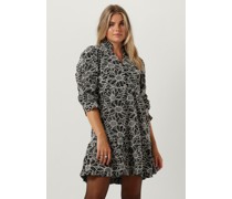 Minus Damen Kleider Maila V-neck Knee Lenght Embroidery Dress - Schwarz