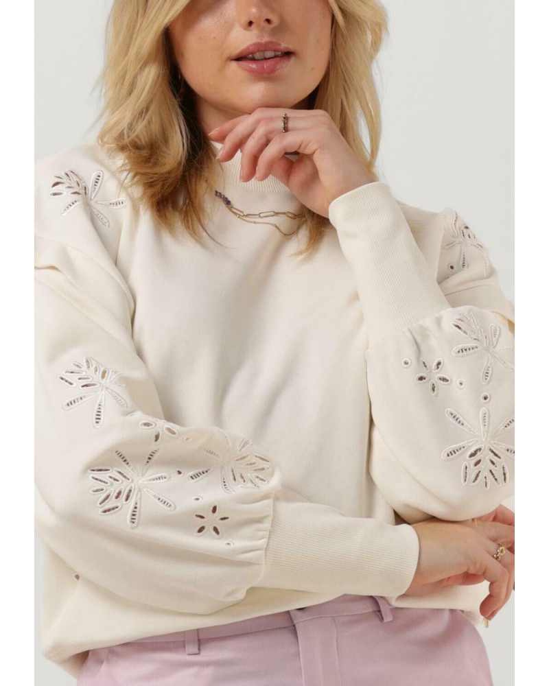Scotch&Soda Damen Sweatshirt Puff Sleeve Embroidery
