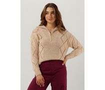 Object Damen Pullover & Cardigans Kelly L/s Knit Pullover - Beige