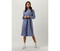 Tommy Hilfiger Damen Kleider Org Co Stripe Midi Shirt Dress - Blau/weiß Gestreift