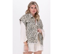 Alix The Label Damen Blazers Woven Animal Waistcoat - Leopard
