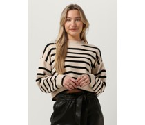 Neo Noir Damen Pullover & Cardigans Rebekka Stripe Knit Blouse - Ecru