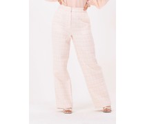 Na-kd Damen Hosen Tweed Suit Pants - Hell-Pink