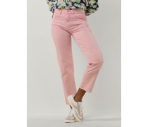 Pom Amsterdam Damen Jeans Elli Straight Blooming Pink Jeans - Rosa