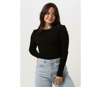 Selected Femme Damen Tops & T-Shirts Anna Ls Crew Neck Tee - Schwarz