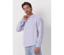 Scotch & Soda Herren Hemden Linen Shirt With Roll-up - Hellblau