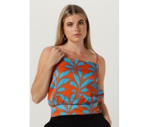 Vanilia Damen Tops & T-Shirts Tropic Leaf Top - Orange