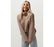 Y.a.s. Damen Pullover & Cardigans Yaslambi Ls Knit Rollneck Pullover S. - Braun