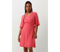 Object Damen Kleider Objsanne Re S/s Short Wrap Dress - Rosa