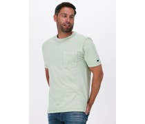 Cast Iron Herren Polos & T-Shirts Short Sleeve R-neck Relaxed Garment Dyed Jersey - Grün