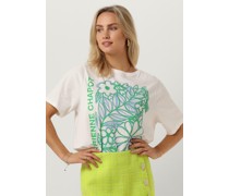 Fabienne Chapot Damen Tops & T-Shirts Fay Bloom Green T-shirt - Ecru