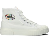 Superga Damen Sneaker High 2696 Strip Multic Logo - Weiß