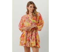 Access Damen Kleider Floral Dress With Ruffles - Merhfarbig/Bunt