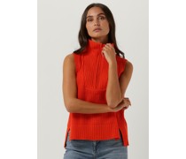 Cc Heart Damen Pullover Emily Zip Knit Vest - Orange
