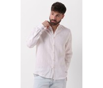 Scotch & Soda Herren Hemden Linen Shirt With Roll-up - Weiß