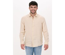 Scotch & Soda Herren Hemden Regular Fit Garment-dyed Linen Shirt - Sand
