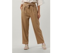 Scotch & Soda Damen Hosen Daisy - High Rise Straight Leg Paperbag Trousers - Braun