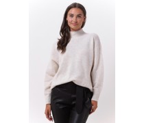 Object Damen Pullover Ellie L/s Knit Tunic - Sand