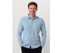 Cast Iron Herren Hemden Long Sleeve Shirt Cf Jersey Pique Tec - Hellblau