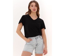 My Essential Wardrobe Damen Tops & T-Shirts 08 The Vtee Slub Yarn Jersey - Schwarz