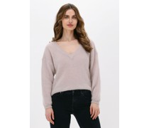 American Dreams Damen Pullover Silja V Neck Knit - Beige