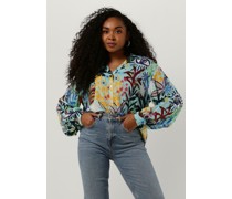 Pom Amsterdam Damen Blusen Violet 7150 - Blau