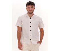 Anerkjendt Herren Hemden Akleo Cot/lin Stripe Shirt - Beige