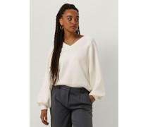 Msch Copenhagen Damen Pullover Mschnelina Ima Q Raglan V Sweatershirt - Ecru